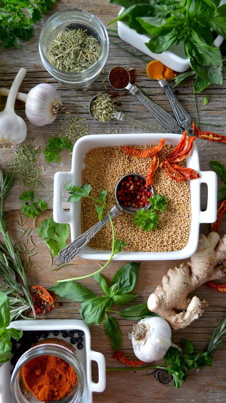 some cooking ingredients on a table